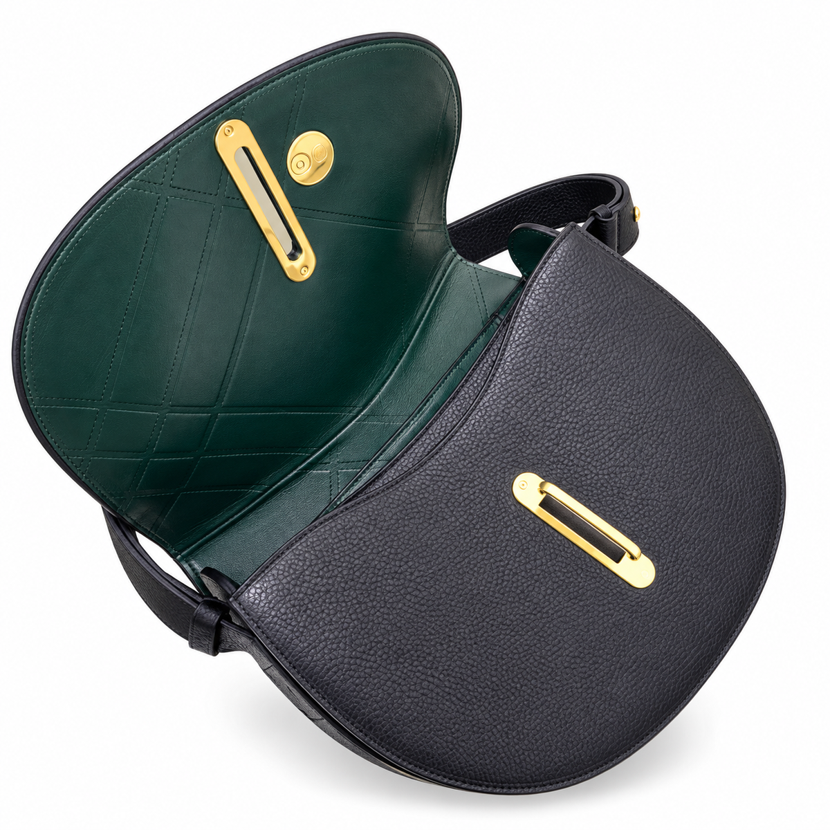 Burberry Arc Black Leather Crossbody Bag