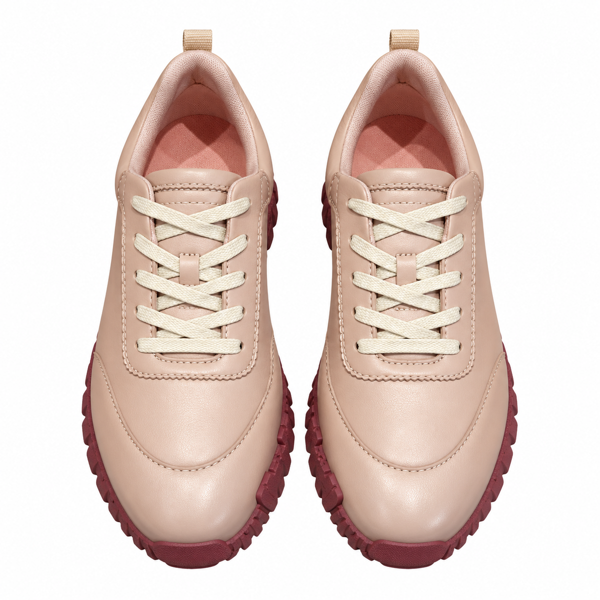 Hermès Blush Pink Sneakers with Burgundy Sole