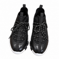 Hermès Black Panelled Lace-Up Sneakers
