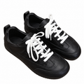 Hermès Black Low-Top Sneakers with White Laces